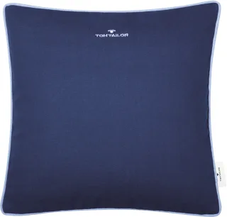 TOM TAILOR HOME Dekokissen "Dove Signature" mit Paspel, Kissenhülle ohne Füllung, 1 Stück