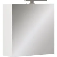 Vicco Badezimmerspiegelschrank Lavio, Weiß, 60 x 60 cm mit LED-Beleuchtung (1-St)