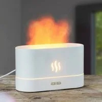 Haushalt International Diffuser Aromadiffuser mit Flammeneffekt, weiß Maße 17,1 x 7,5 x 10,1cm