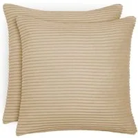 Blumtal Kissenhülle 2er Set Kissenbezug 40x40 cm– Kord Bezug, (2 Stück), weiche Cord Kissenbezüge mit verstecktem Reißverschluss
