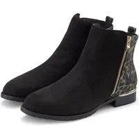 LASCANA Ankle Boots, Stiefel Stiefelette mit Leo-Print VEGAN