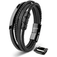 SERASAR Lederarmband Leder Herrenarmband "Brave" (Klassisch, elegant, casual, 1-tlg), aus Echtleder, Länge durch extra Glied verstellbar