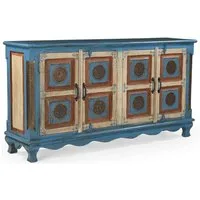 OTTO home Sideboard Mahar, mit aufwendiger Schnitzerei, handgefertigt, Unika-Möbel, Breite 160 cm