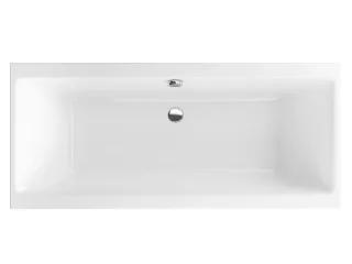 Neuesbad Acryl Rechteck Badewanne Slim, 1800x805 mm, weiss