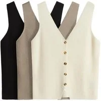 The Set Anzugweste The Set Strickweste mit Knopfleiste, 3er-Pack (3-tlg)