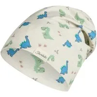 Sterntaler® Beanie UV-Schutz 50+ Beanie Dinobabys (1-St) Beanie aus Flammgarn Jersey mit Dinobabys, zwei Tragevarianten