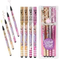 Depesche Spiel TOPModel Glitter Gel Metallic Set - 4 metallische Stifte in Gold, Silb