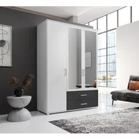 Pol-Power Kleiderschrank 125 x 190 x 51 cm (B/H/T)