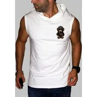 RMK Tanktop Herren Tanktop Muskelshirt Gym Ärmellos Shirt mit Teddybär Druck aus Baumwolle