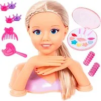 Bayer Frisier- & Schminkkopf Frisierkopf mit Kosmetik, mit Kosmetik und beweglichen Händen