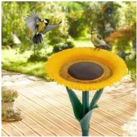 Gravidus Futterstation Vogelfutterstation Sonnenblume mit Ständer für Garten & Balkon