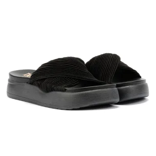 Desert Fleur Gabbro Satin Damen Sandalen In Schwarz