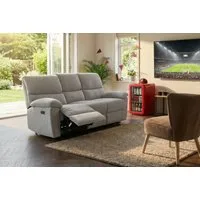 Home affaire 3-Sitzer LANNOY, manuelle o. elelektrische Relaxfunktion in 2 Sitzen, USB A/C, Liegefunktion (105°-150), Reclinersofa, Webstoff, Federkern