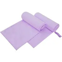 vidaXL Handtuch Sporthandtücher 2 stk. Lila 200 x 100 cm, Polyester und Polyamid (2-St)