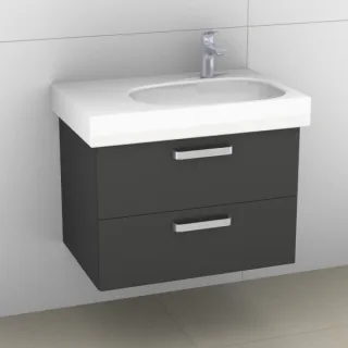 Artiqua 413 Waschtischunterschrank für Citterio 500546 ( ehem. 123675) Anthrazit Glanz, 413-WU2L-K10 413-WU2L-K102-7065-51
