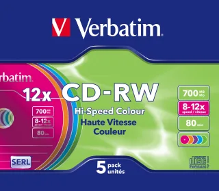 Verbatim DataLifePlus Hi-Speed | 43167 | 5 x CD-RW - 700 MB (80 Min)