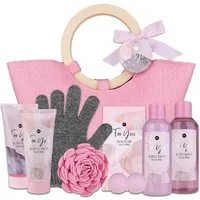 ACCENTRA Pflege-Geschenkset accentra Geschenkset für Frauen "Pink Rose" mit Handtasche, in einer Handtasche