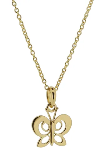 Orphelia 'Schmetterling' Damen 925 Sterling Silber Kette mit Anhänger - Gold ZH-7074/1