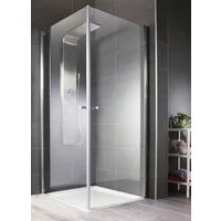welltime Eckdusche Florenz 2.2, BxT: 90x90 cm, Sicherheitsglas, Hebe-Senk-Mechanismus, mit Drehtüren
