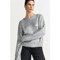 RICHROYAL Strickpullover in Metallic-Optic, kastiger Schnitt, Grobstrick