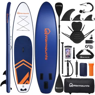 Warmounts 11'6" Inflatable Paddle Board 34" Extra Wide Stand Up Paddleboard for Adults & Youth Beginners 2 in 1 SUPBoard