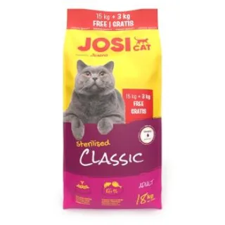 Josera JosiCat Sterilised Classic Vorteilspack 15+3 kg gratis