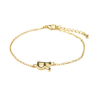 Luxenter Armband mit 18-karätiger Gelbgold-Oberfläche – Alphabet