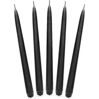 partydeco Geburtstagskerze Spitzkerzen 24cm 10Stk., Schwarz