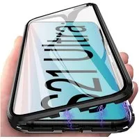 CoolGadget Handyhülle Metall Magnet Handy Case für Samsung Galaxy S21 Ultra 6,8 Zoll, Hülle 360 Grad Schutz Cover Gehärtetes Glas für Samsung S21 Ultra 5G