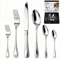 HOMELUX Besteck-Set Besteck set elegante Optik, ergonomische Haptik, Wellenschliff-Messer (72-tlg), 12 Personen, Edelstahl, Spiegelpoliert,spülmaschinengeeignet,hochwertiger Besteckkasten