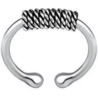 Order & Smile Schmuck Ohrklemme Ohrklemme Silber 925: Ear Cuff Ohrring "Seil"