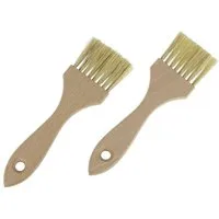 Macosa Home Backpinsel, Backpinsel Naturborsten breit 2er Set Rosshaar Holz-Griff