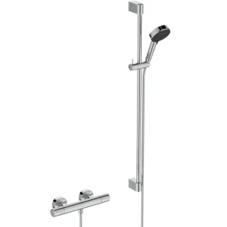 Ideal Standard Brausegarnitur mit Thermostat CerathermT25N Brausestange 90cm Chrom, A8541AA A8541AA