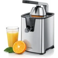 Arendo Entsafter Automatische Edelstahl Zitruspresse, Hebelarm, BPA-frei, 1000 W, Orangenpresse, Limettenpresse, 2 Presskegel, verstellbares Sieb