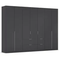 OTTO home Drehtürenschrank Kleiderschrank Schrank Garderobe AGORDO mit Dekor- oder Hochglanzfront (in zwei Griff-Farben, Breite 315 cm) mit Außenschubkästen, Serie in 7 Breiten und 2 Höhen MADE IN GERMANY