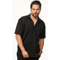 CARISMA Kurzarmhemd im Summer-Look mit Strukturmuster Regular-Fit Herren Kurzarm Strick Polo-Hemd T-Shirt
