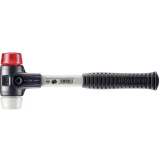 HALDER SIMPLEX - Schonhammer mit verstärktem Tempergussgehäuse und Fiberglasstiel, Plastik - 3767.040