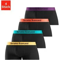 Bruno Banani Hipster (Packung, 4-St) knapp sitzende Boxershorts mit Logo Webbund aus Baumwollmischung