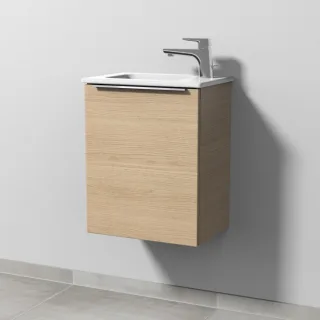 Sanipa 3way Waschtischunterbau zu Duravit ME by Starck Waschtisch mit 1 Tür, Eiche-Nordic UM72048