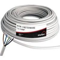 siwitec Kabel, J 5 x 4 mm2, 5m Installationskabel, Mantelleitung, Stromkabel n Stromkabel, (500 cm)