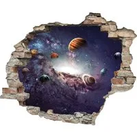 queence Wandtattoo Planeten (1 St), Wandsticker, Wandbild, selbstklebend, 3D, Wanddurchbruch