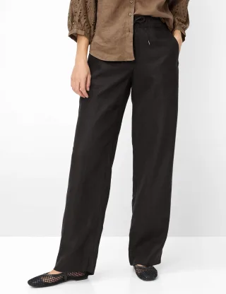 Brax Damen Marlenehose Style FARINA BLACK, schwarz, Gr. 32L