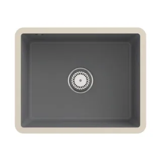 Villeroy und Boch Unterbauspüle 331001SL mit Ablaufgarnitur und Handbetätigung, Stone