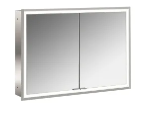 emco LED-Lichtspiegelschrank prime Facelift Unterputz, 1000 mm, 2-türig, IP 20 Rückwand verspiegelt 949706293
