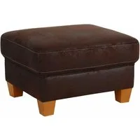 OTTO home Hocker Borkum, B: 75cm, Federkern-Polsterung, vielseitig nutzbar, Fußablage & Sitzgelegenheit, frei im Raum stellbar, Massivholzfüße