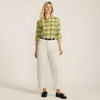 Barrel-Feincordhose High Waist für Damen in Petite-Größe, Damen, size: petite, Braun, Elasthan/Baumwoll-Mischung, by Lands' End
