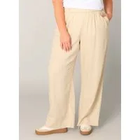 Base Level Curvy Leinenhose Yula Sommerhose, Leinen-Viskose-Mix, mit elastischem Bund