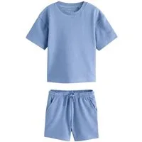 Next T-Shirt & Shorts Strukturiertes T-Shirt und Shorts, Set (2-tlg)