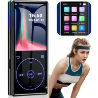 MOPUEA Tragbarer Musikplayer mit Touch-Tasten verlustfreiem HD-Lautsprecher MP3-Player