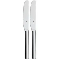 WMF Besteck-Set Nuova (2-tlg), 2 Personen, Cromargan® Edelstahl Rostfrei 18/10, 2-tlg., Wellenschliff, 19,5 cm, Cromargan Edelstahl rostfrei 18/10